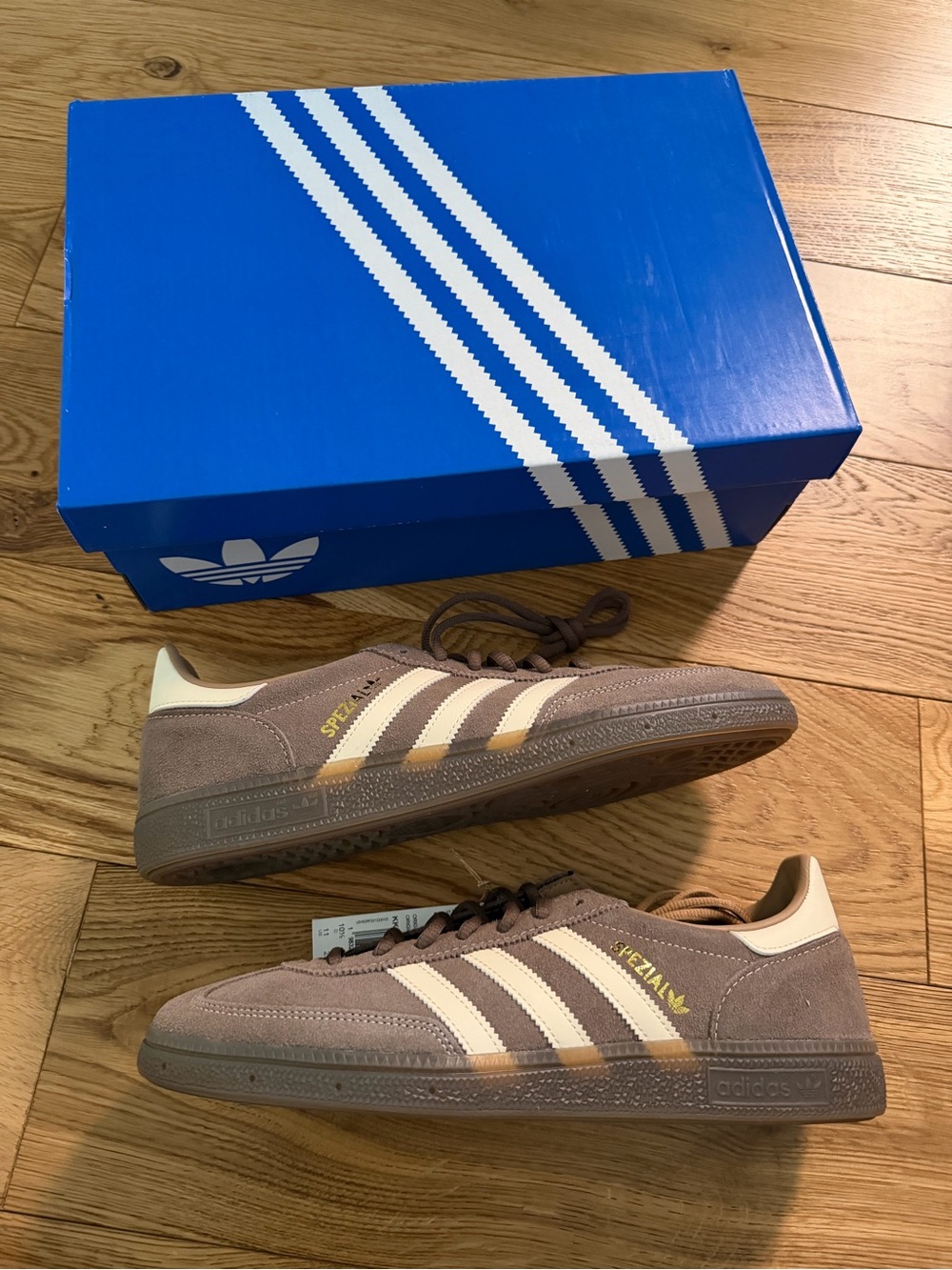NWT adidas Handball Spezial Earth Strata Brown Wonder White Gum Men’s 11